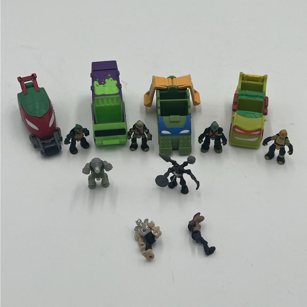 Teenage Mutant Ninja Turtles TMNT Micro Mutants Figures & Vehicles Lot 2016
